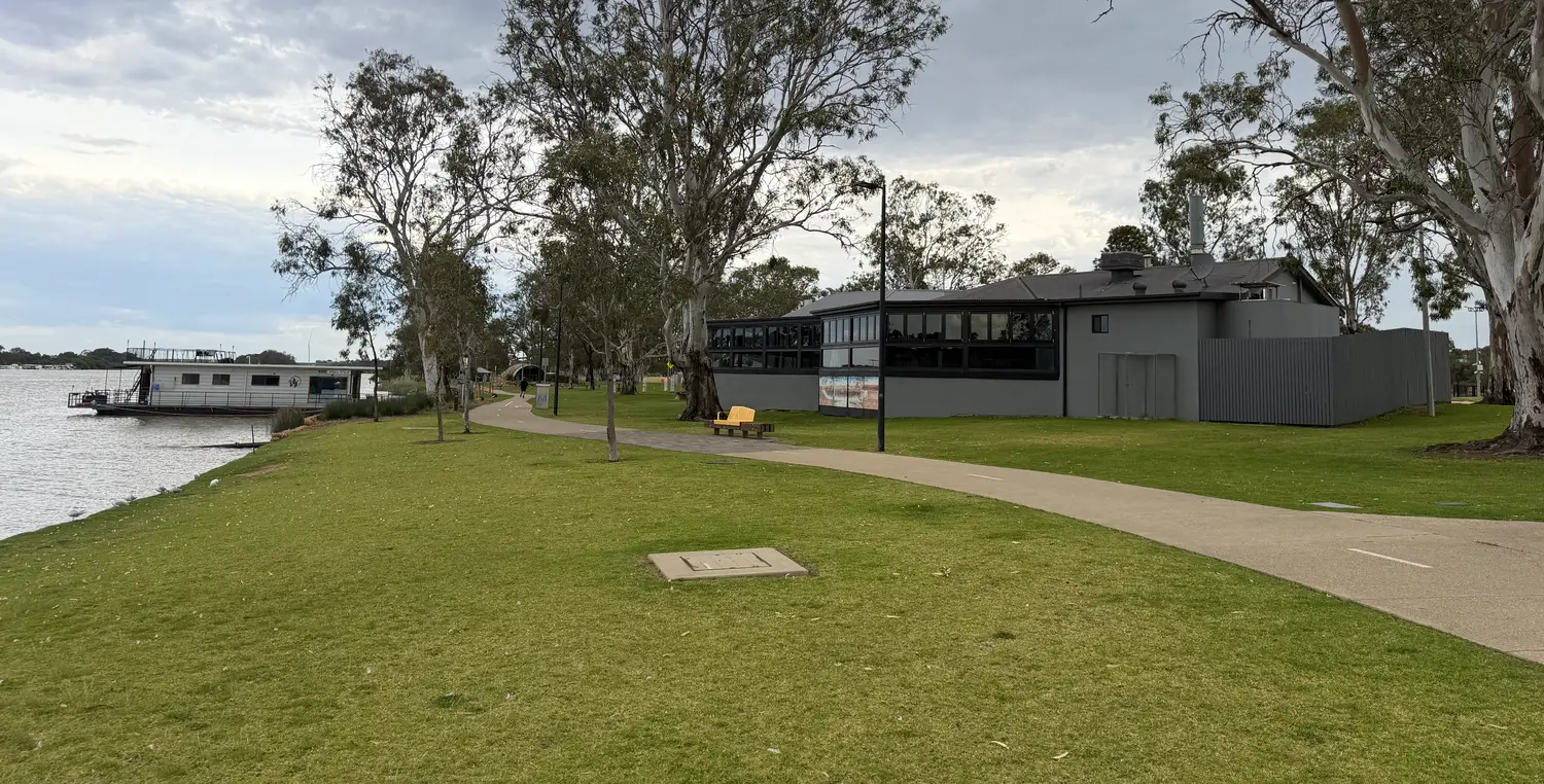 The riverside path at Sturt Reserve